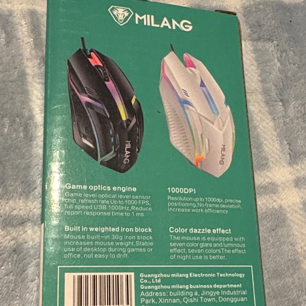Milang Gaming Mouse with RGB Lighting